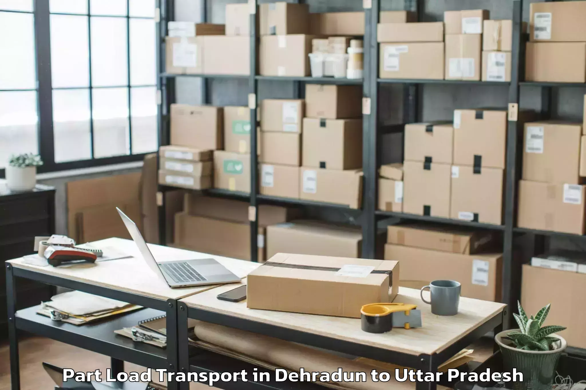 Professional Dehradun to Bangarmau Part Load Transport